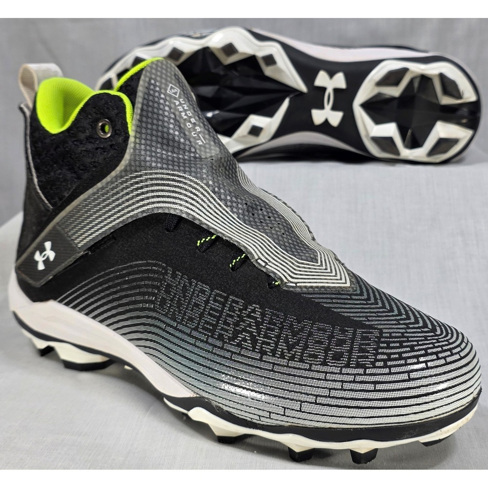 Under Armour Highlight Hammer MC Football Cleats Mens 10 Black Neon 3025085-001 - Picture 10 of 12